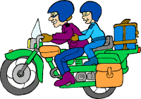 Free Motorcycle Clipart Graphics  Scooter Moped Tractor Rikshaw