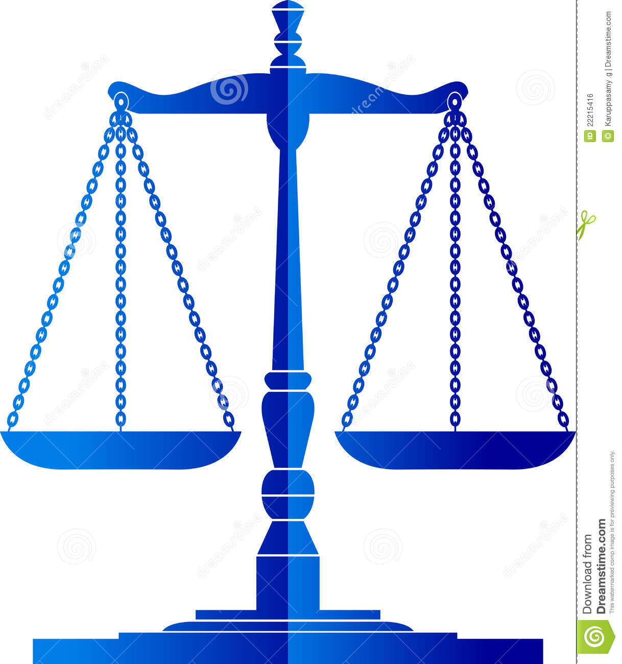 Illustration Art Of A Justice Scales With Isolated Background