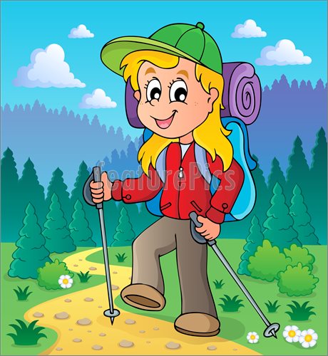 Illustration Of Image With Hiking Theme 2  Vector Clip Art To Download