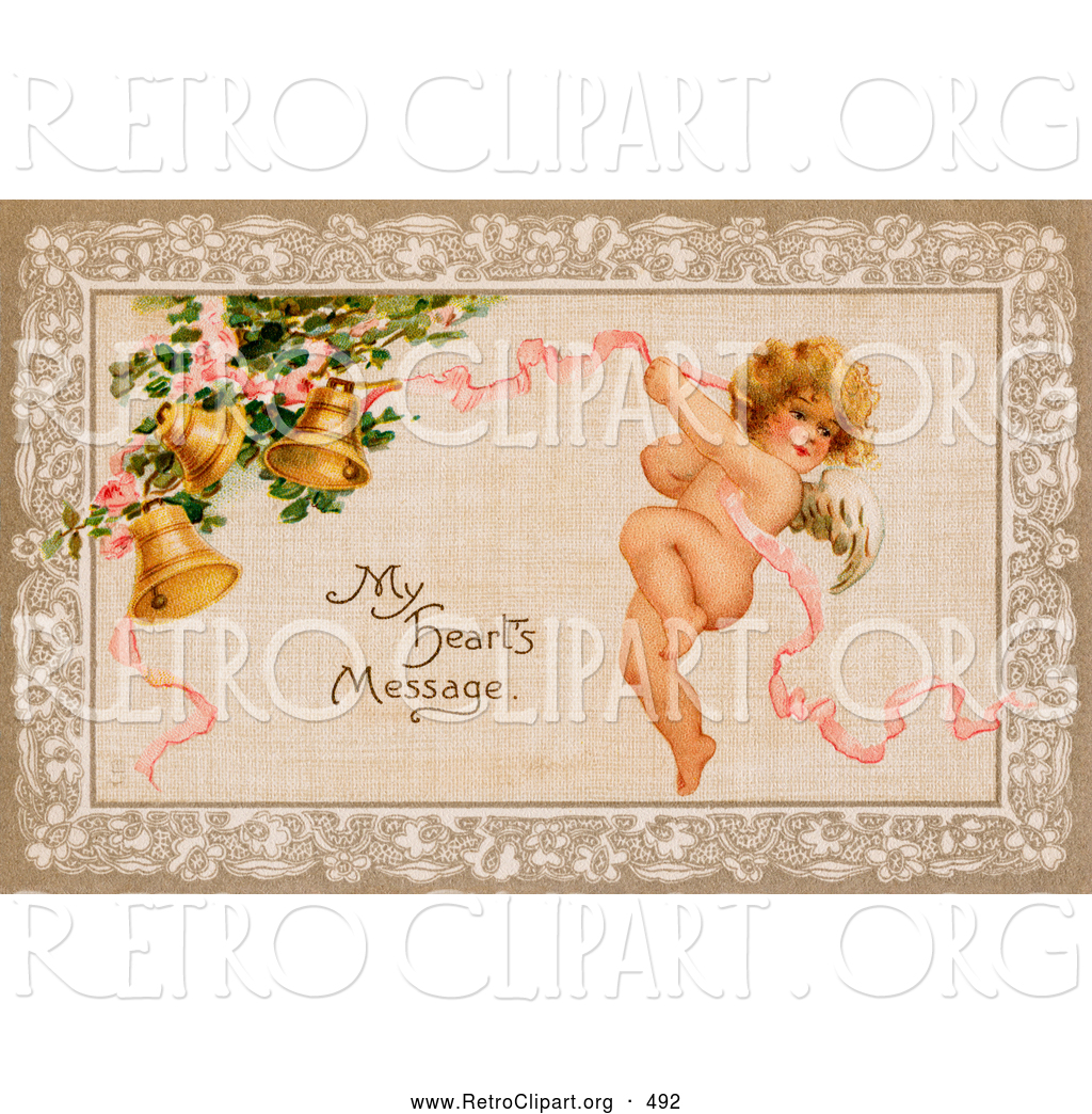 Larger Preview  Retro Clipart Of A Old Fashioned Vintage Valentine Of    