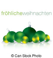 Merry Christmas   German Merry Christmas Bauble Card In   