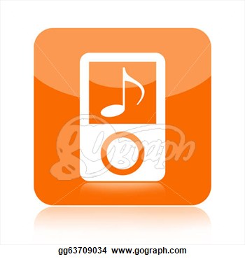 Portable Audio Icon Over White Background  Stock Clipart Gg63709034