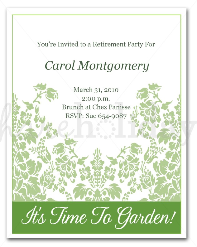 Retirement Party Invitation   Page 1