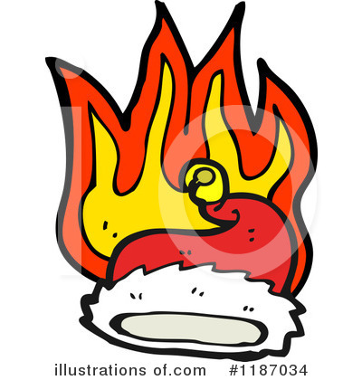 Royalty Free  Rf  Burning Santa Hat Clipart Illustration  1187034 By