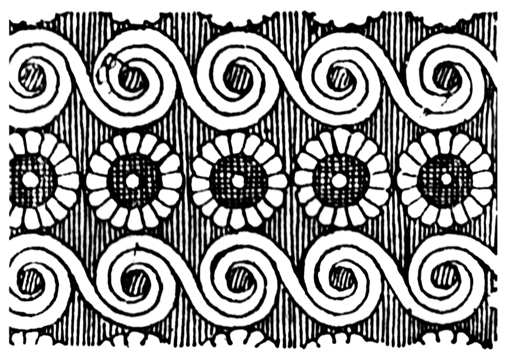 Scroll Rosette Pattern   Clipart Etc
