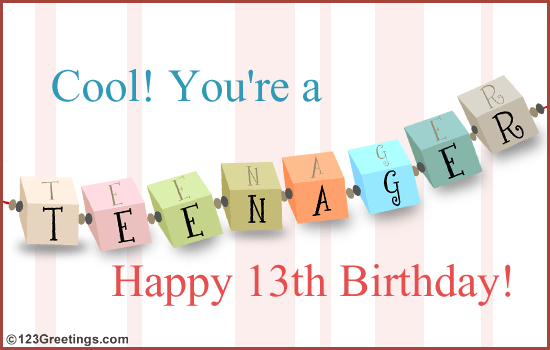 13th Birthday Wish  Free Milestones Ecards Greeting Cards   123