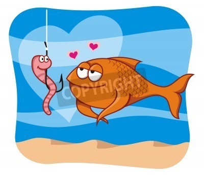Cartoon Illustration Of Fish In Love Vector Illustration   Stockpodium
