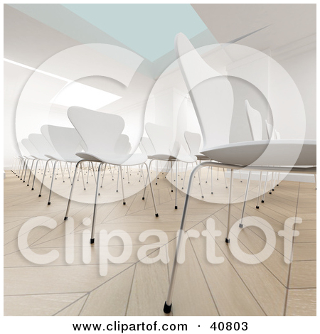 Clipart Illustration Of An Open Modern Loft Interior With Skylights