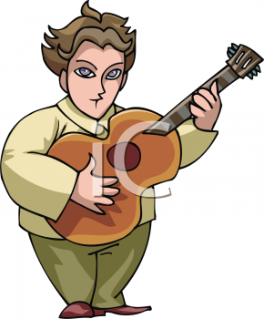 Clipart Picture Of A Boy Playing The Guitar