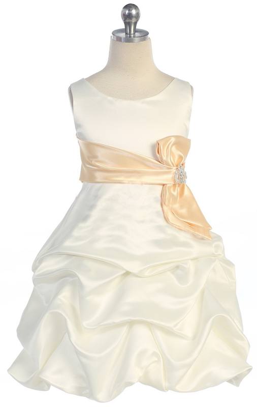 Flower Girls Dress With Folded Origami Details