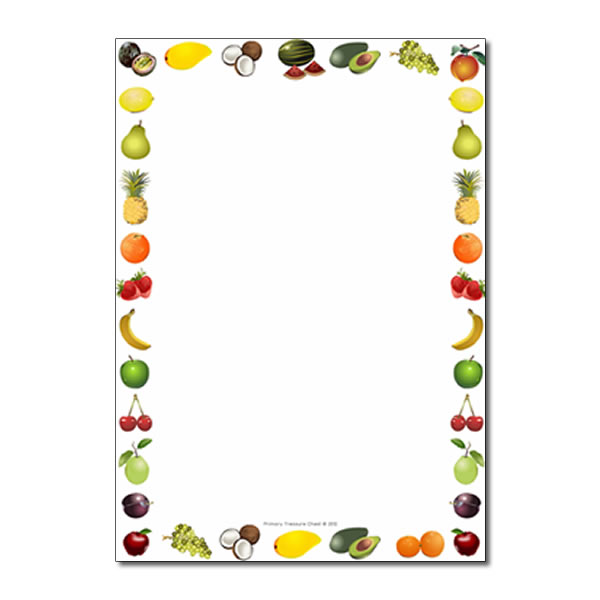 Fruit Themed Border   No Lines