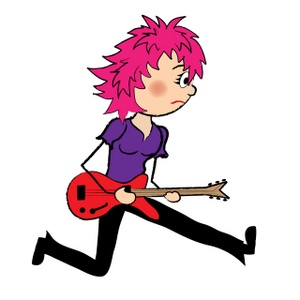 Girl Playing Guitar Clipart