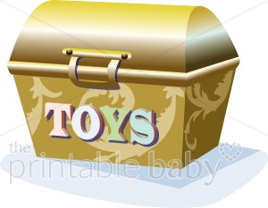 Golden Toy Chest Clipart   Baby Toy   Supplies Clipart