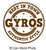 Gyros Stamp   Gyros Grunge Rubber Stamp On White Vector   