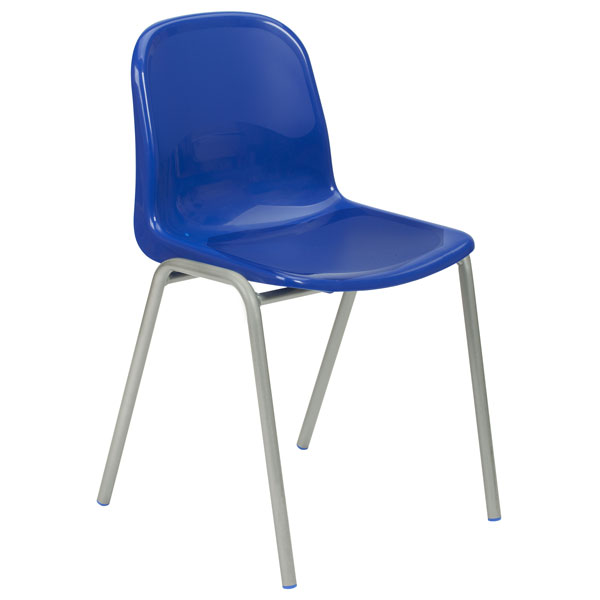 Harmony School Chairs 430mm High Blue Seat Grey Frame Pack Of 4    