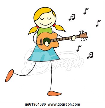 Illustration   Girl Playing Guitar  Eps Clipart Gg61904686   Gograph