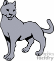 Of A Large Feline Outlined In Red Clipart Image Picture Art   131096