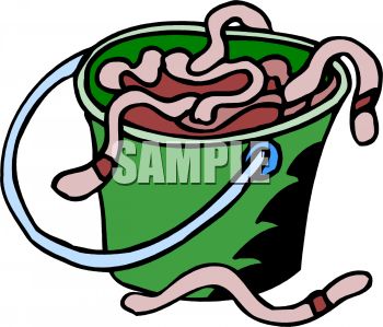 Of Dirt And Earthworms For Fishing Bait   Royalty Free Clip Art Image