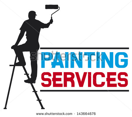 Painting Services Design   Illustration Of A Man Painting The Wall