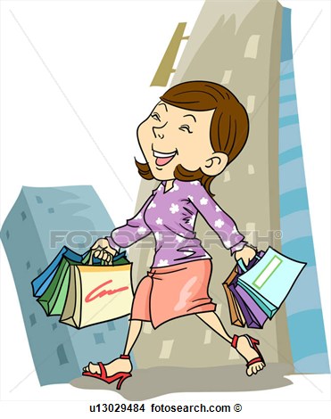 Shopping Bags Retail Shopper Mall Consumer View Large Illustration
