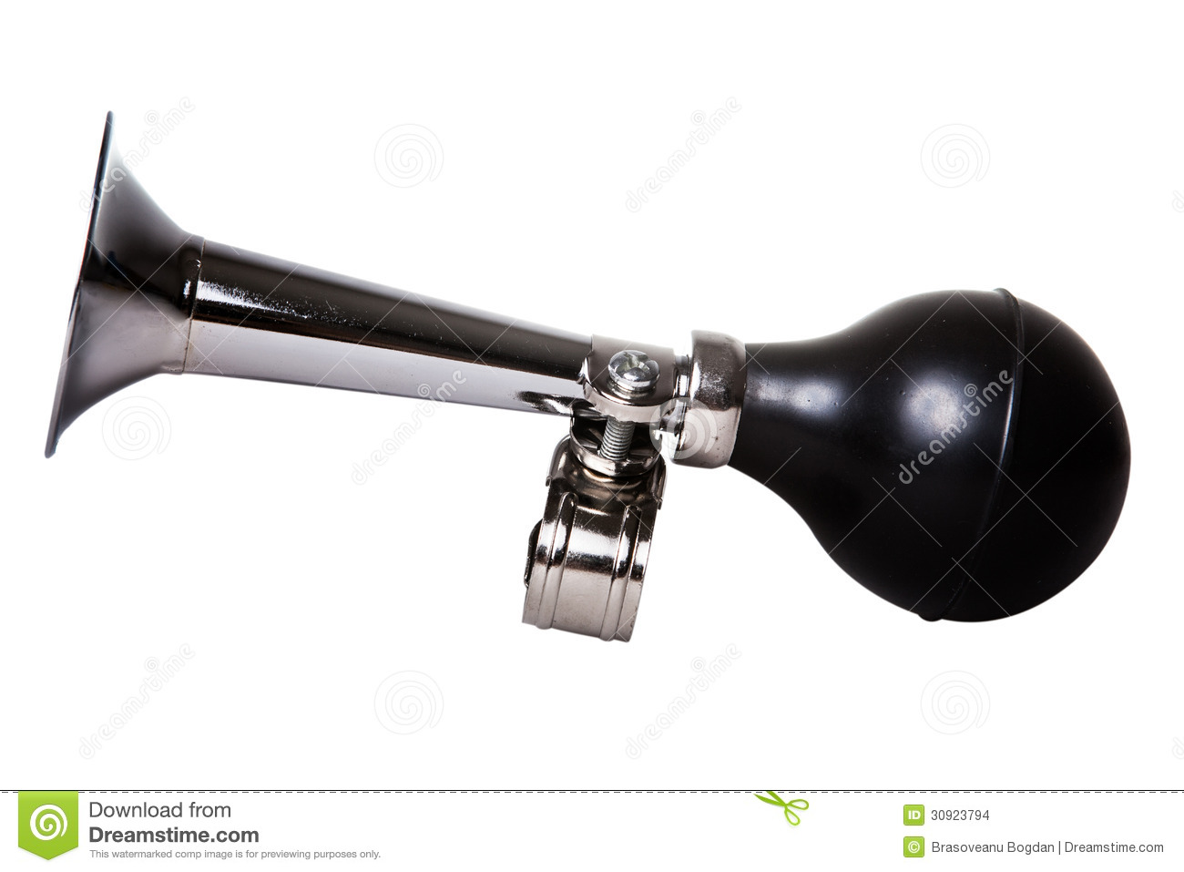 Silver Vintage Bicycle Air Horn Stock Images   Image  30923794