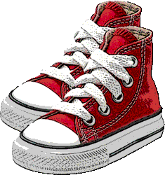 Sports Shoes Red High Top Sneakers Clip Art