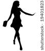 Stock Images Similar To Id 19401823   Silhouette Of Girl Holding Purse