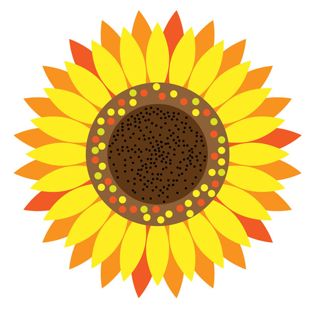 Sunflower Floral Clipart Free Stock Photo   Public Domain Pictures