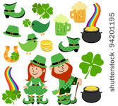     Vector Graphics Psd Graphics Good Luck Clover Leaves Graphics Clover