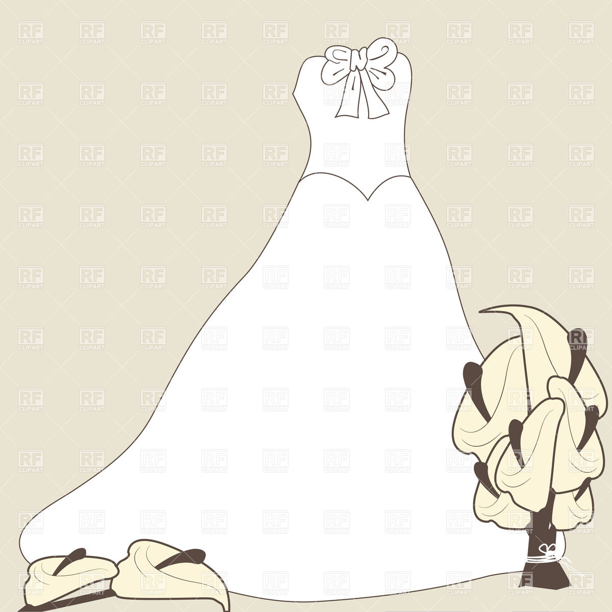 Wedding Dress And Calla Lily Beauty Fashion Download Royalty Free