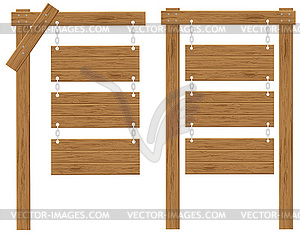 Wooden Board Clipart Wooden Boards Signs   Vector