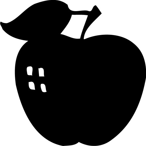 Apple Fruit Silhouette Food   Clipart Best   Clipart Best