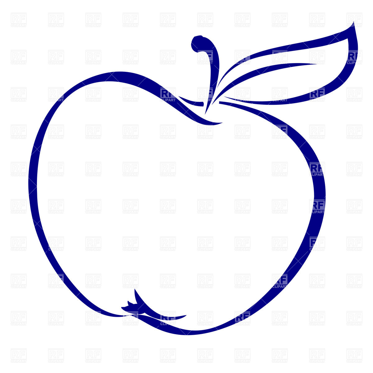 Apple Shape Simple Outline 7942 Silhouettes Outlines Download