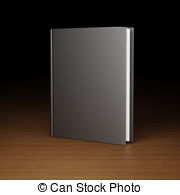 Blank Book Cover On Textured Wood Stock Illustration