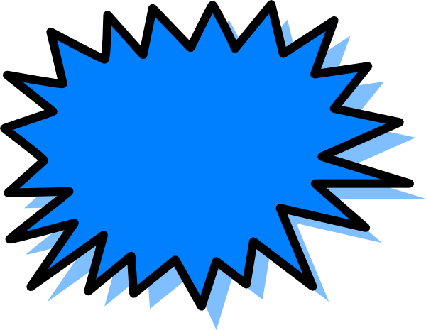 Blue Explosion Clip Art At Clker Com   Vector Clip Art Online Royalty