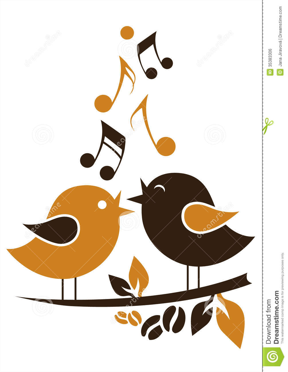 Cartoon Singing Birds Royalty Free Stock Image   Image  35383306