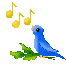 Clip Art Of A Happy Brown Bird Singing Or Whistling Lovely Music With