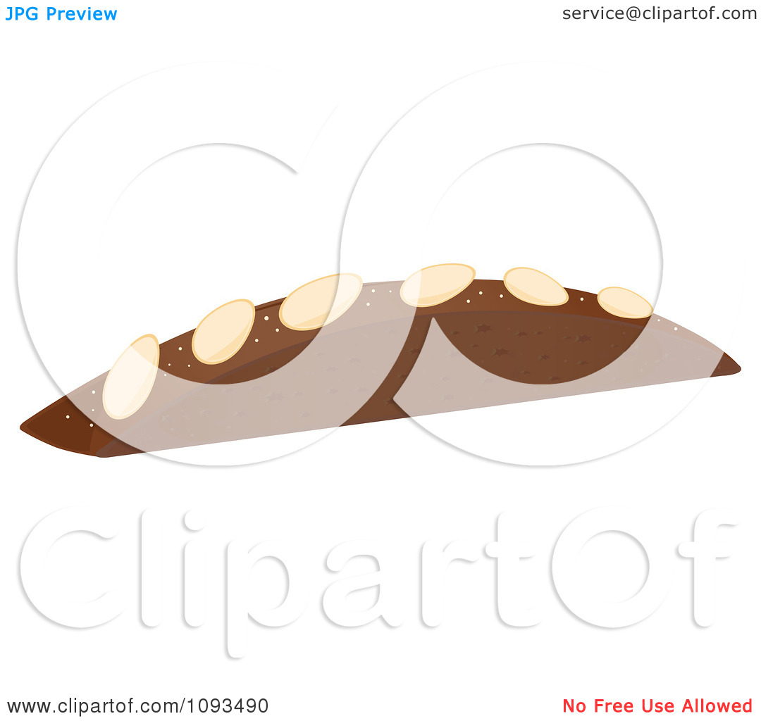 Clipart Chocolate Almond Biscotti   Royalty Free Vector Illustration