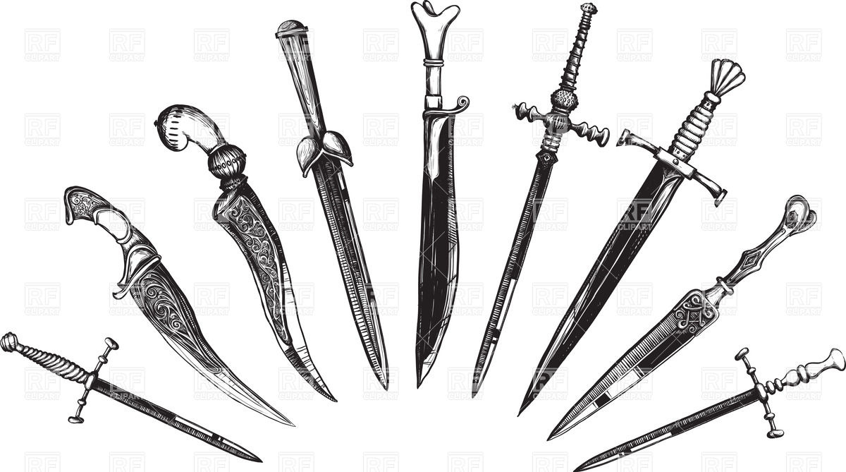     Daggers   Swords And Sabres Download Royalty Free Vector Clipart  Eps