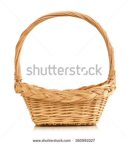 Empty Apple Basket Clipart Empty Wicker Basket Isolated