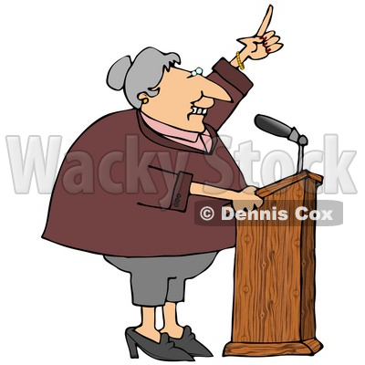 Hand While Giving A Public Speech Clipart Picture   Dennis Cox  11145
