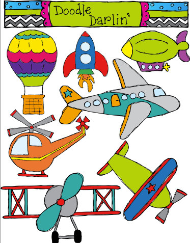 In The Air Transportation Clipart