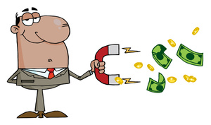 Investor Clipart Image   Clip Art Image Of A Man Pulling Money With A    