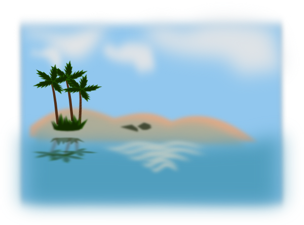 Island In The Ocean Clip Art At Clker Com   Vector Clip Art Online