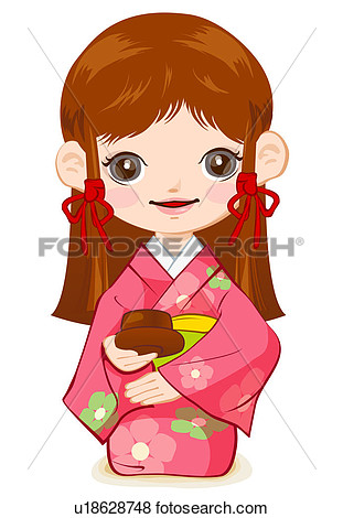 Japanese Kimono Clothes Lady Japan  Fotosearch   Search Eps Clip