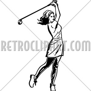 Lady Golfer Clipart