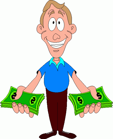 Man Holding Money 1 Clipart   Man Holding Money 1 Clip Art