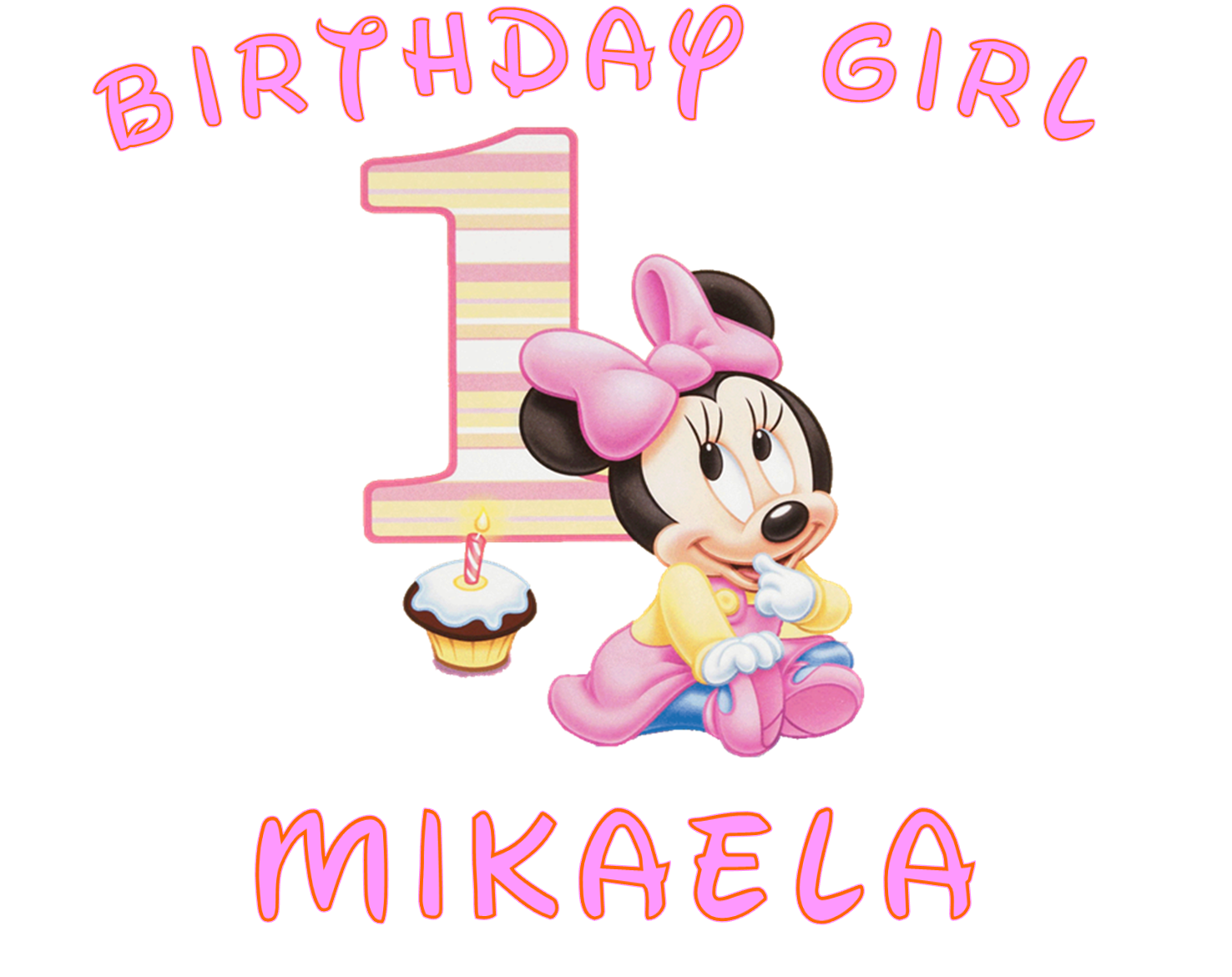 Minnie Mouse Girls First Birthday Shirt