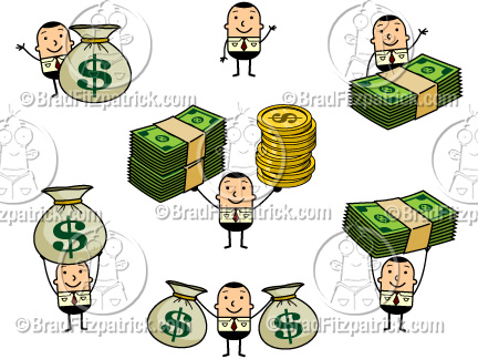 Money Man Holding Money Clipart   Clip Art Of Men Holding Money    