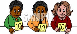 Panel Of Contest Judges   Royalty Free Clipart Picture